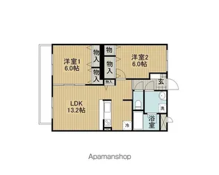 グランドゥール【302号室】の間取り