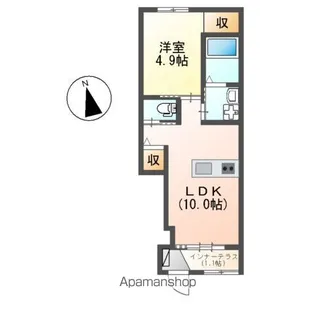 メゾン・ド・ル・シアン【1階】の間取り
