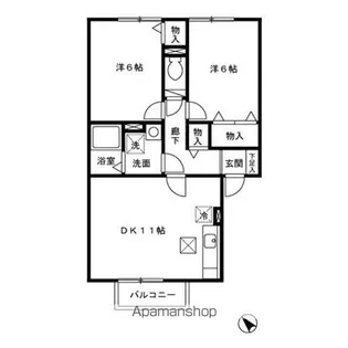 ハイツマールコリーナ【1階】の間取り
