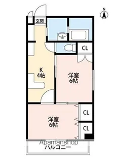 アーバンステイツ上福岡【6階】の間取り