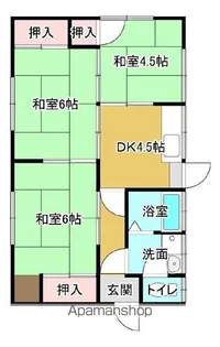 愛媛県松山市小栗7丁目【一戸建】の間取り