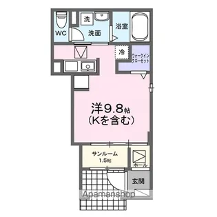 ヴァルムベルクC【1階】の間取り