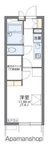 レオパレスエルヴェール サンク【3階】の間取り