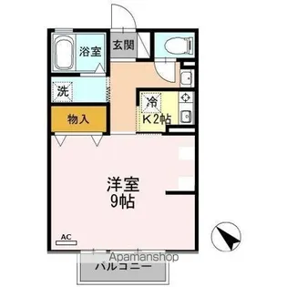 パルティールⅠ【2階】の間取り