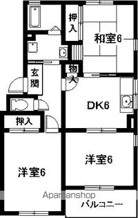クレール歌里【1階】の間取り