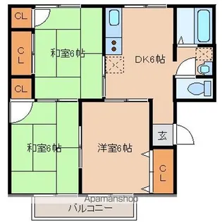 アメニティゾーン沖野【1階】の間取り