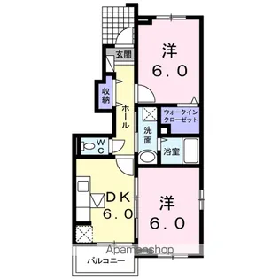 ヴィラ フィオーレ【1階】の間取り