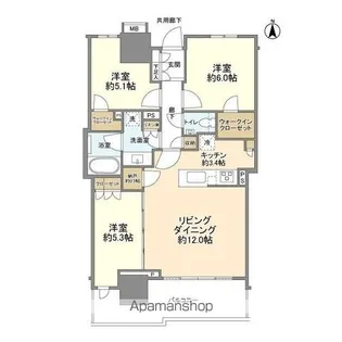 幕張ベイパーク ライズゲートタワー【28階】の間取り