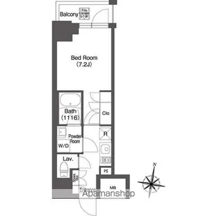 ミリアレジデンス広尾【10階】の間取り