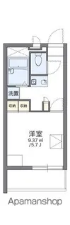 レオパレスクリア神野【1階】の間取り