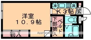 レオパレスMERCURY【1階】の間取り
