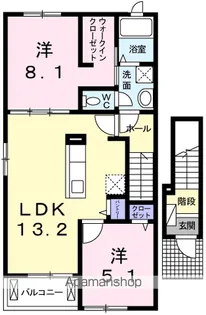 フロレスタ【2階】の間取り