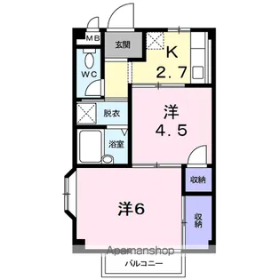 エルディムK【2階】の間取り