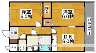 クープル幸【1階】の間取り