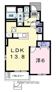 メルベーユ【1階】の間取り