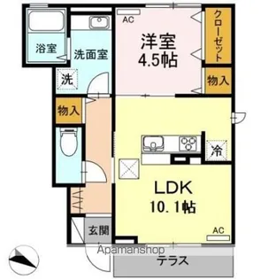 かもべハイム【1階】の間取り