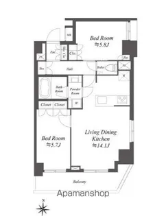 AIFLAT両国【9階】の間取り