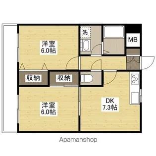 グランダーム新市【1階】の間取り