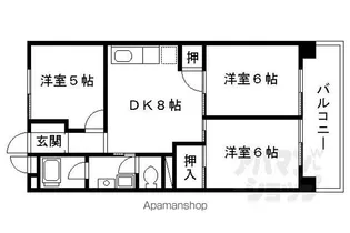 グリシーヌ京都西京極【205号室】の間取り