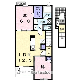 エスペランサ・ヴィラA【2階】の間取り