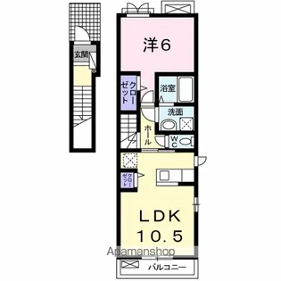 フェーヴェルハイツ【2階】の間取り