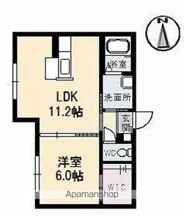 ラ・パルテール新屋敷 Ⅱ【1階】の間取り