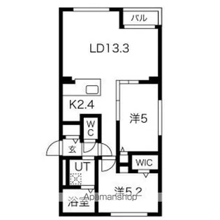 カームヒルズ【3階】の間取り