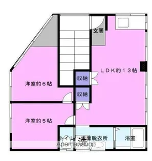 大義ビル【2階号室】の間取り