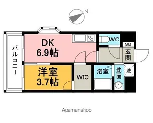 カーサエンペサール【9階】の間取り
