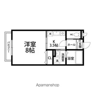 グレイスコート【106号室】の間取り