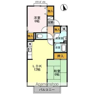 シャルマン平原 E棟【2階】の間取り