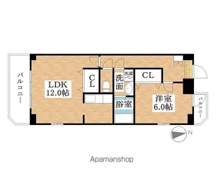 フォンテーヌ峯【4階】の間取り