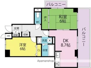 日新ビル【601号室】の間取り