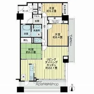 サーパス吉野橋【11階】の間取り