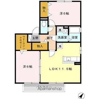 ラ・サーラ グランデ B棟【2階】の間取り