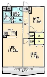 グレースヒル鳥取【3階】の間取り