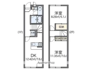レオパレス木上Ⅱ【106号室】の間取り