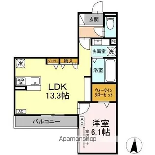 DーHILLS天王【3階】の間取り