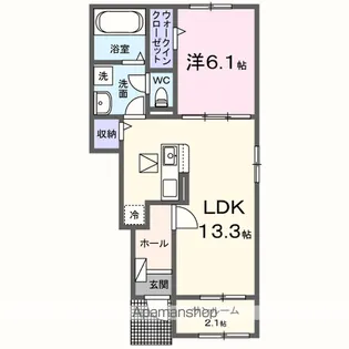 クレールC【1階】の間取り