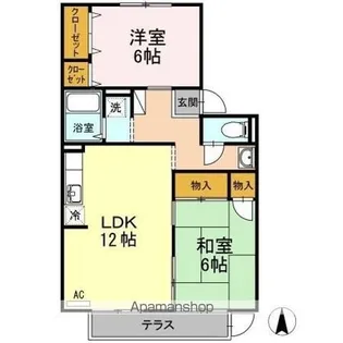 2LDKの間取り画像