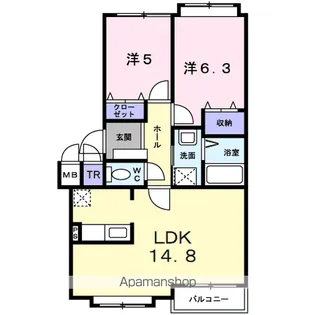フロンティア77Ⅱ【2階】の間取り