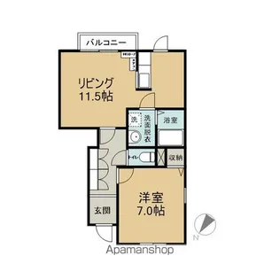 ヨーロピアンシャレー壱番館【D号室】の間取り