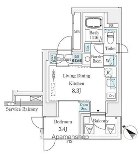 コスモグラシア大塚【4階】の間取り