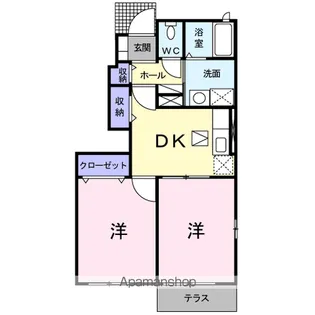 メゾン・ヴィオラ B棟【1階】の間取り