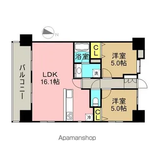 アペゼミマナ【501号室】の間取り