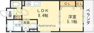 ピレーネ赤川【2階】の間取り