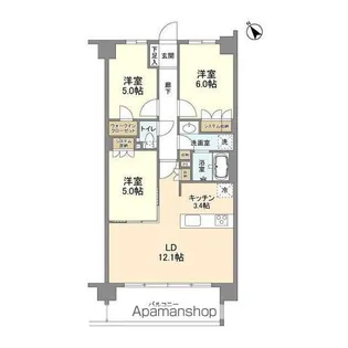 ARK CITY船堀【3階】の間取り