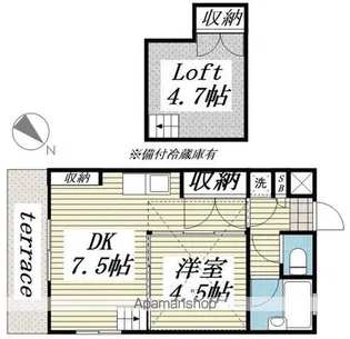 ジュネパレス松戸第21【1階】の間取り