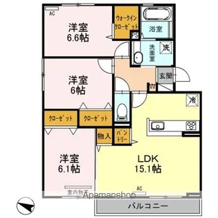 ポラリス【3階】の間取り