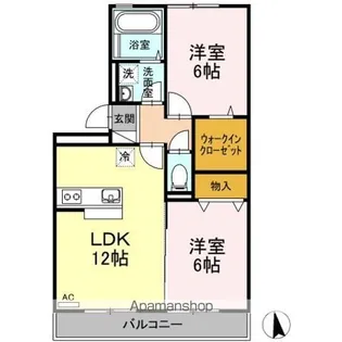 ジュネス針田 B棟【3階】の間取り